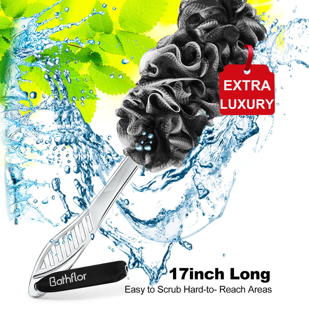Bathflor loofah sponge 80g closeup reveals textured exfoliation for smoother skin.