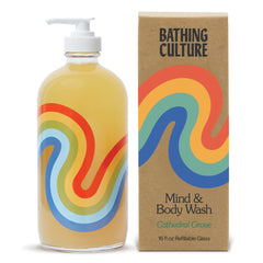 Bathing Culture Cathedral Grove bottle with sustainable packaging for eco-friendly cleansing.