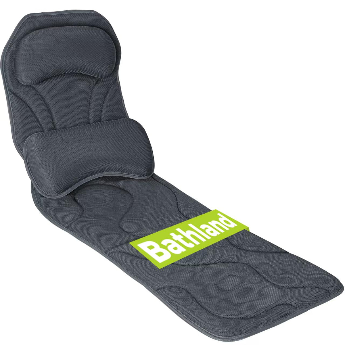Bathland Full Body Bath Pillow extended size neck support for spa-like soaking.