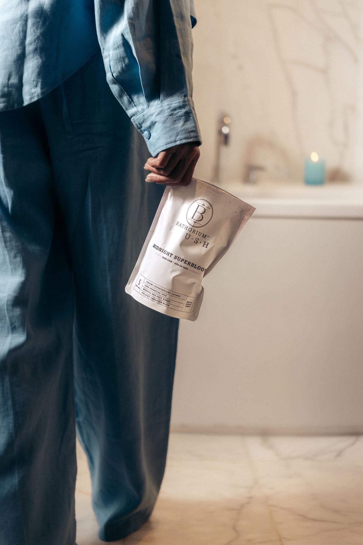 Bathorium Midnight Superbloom Crush kaolin-clay base supports gentle cleansing and softness.