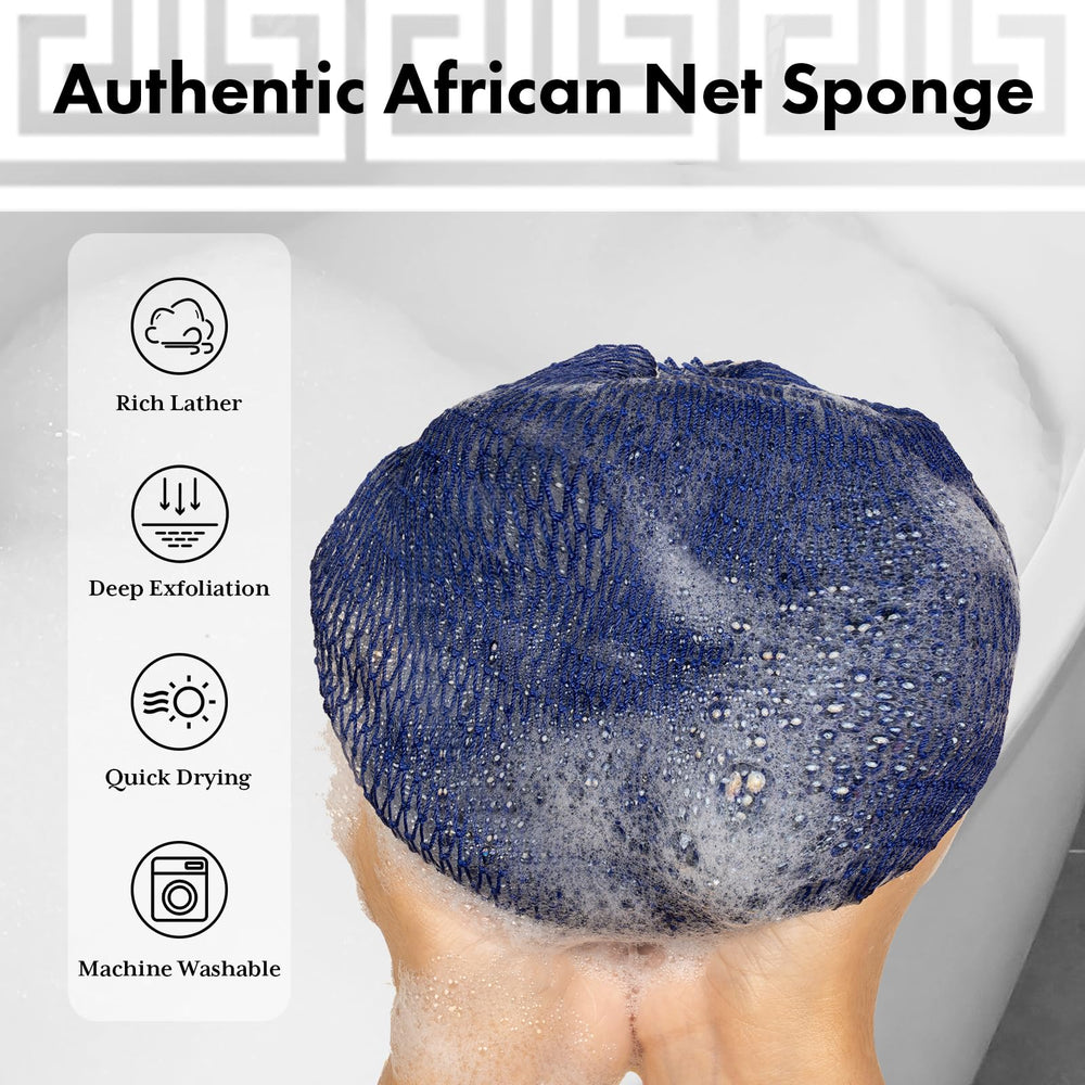 Bathway African Net Sponge dense mesh creates rich lather and deep cleansing