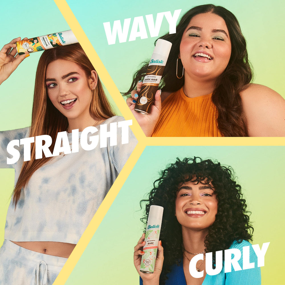 Batiste Brilliant Blonde Dry Shampoo hair-texture closeup reveals added volume and grip for style.