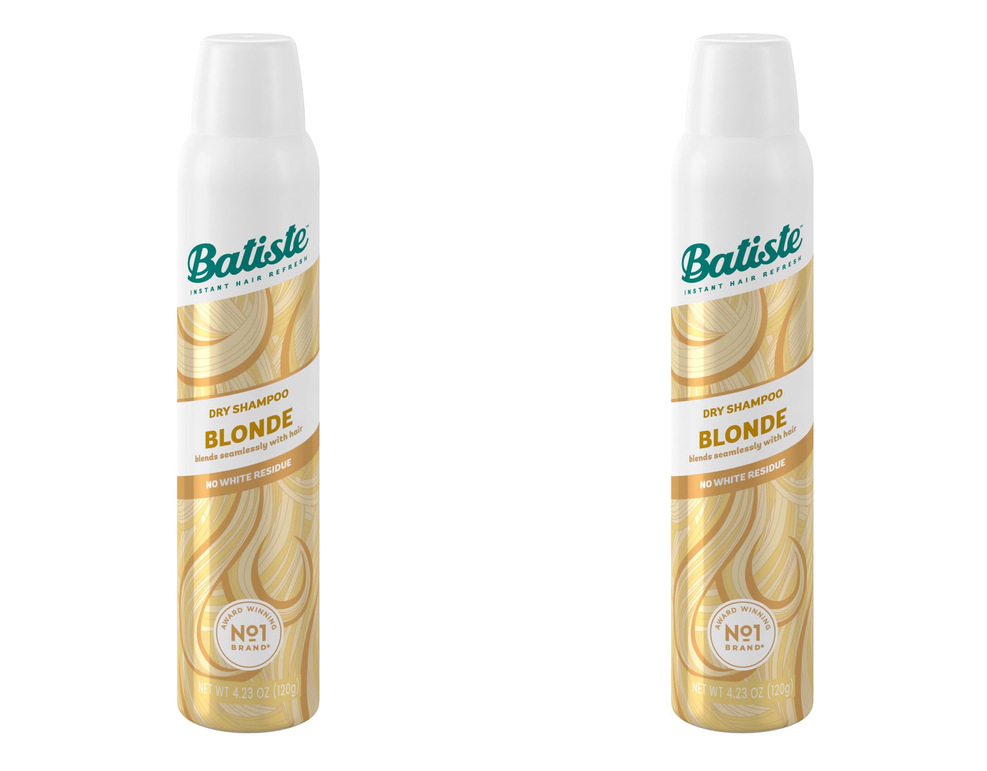 Batiste Brilliant Blonde dry shampoo spray application shows quick refresh between washes.