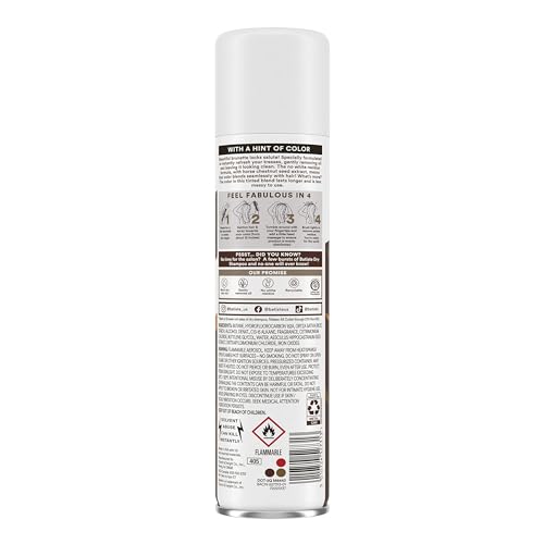 Batiste brunette dry shampoo spray in action for quick refresh