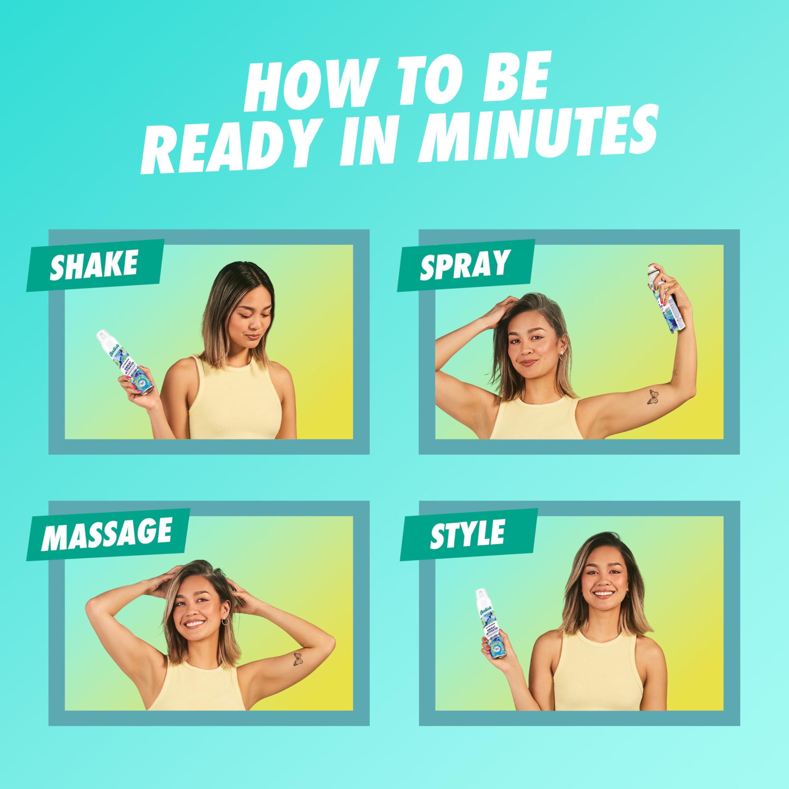Batiste Champú Seco Fresco, textura ligera para eliminar el exceso de grasa.