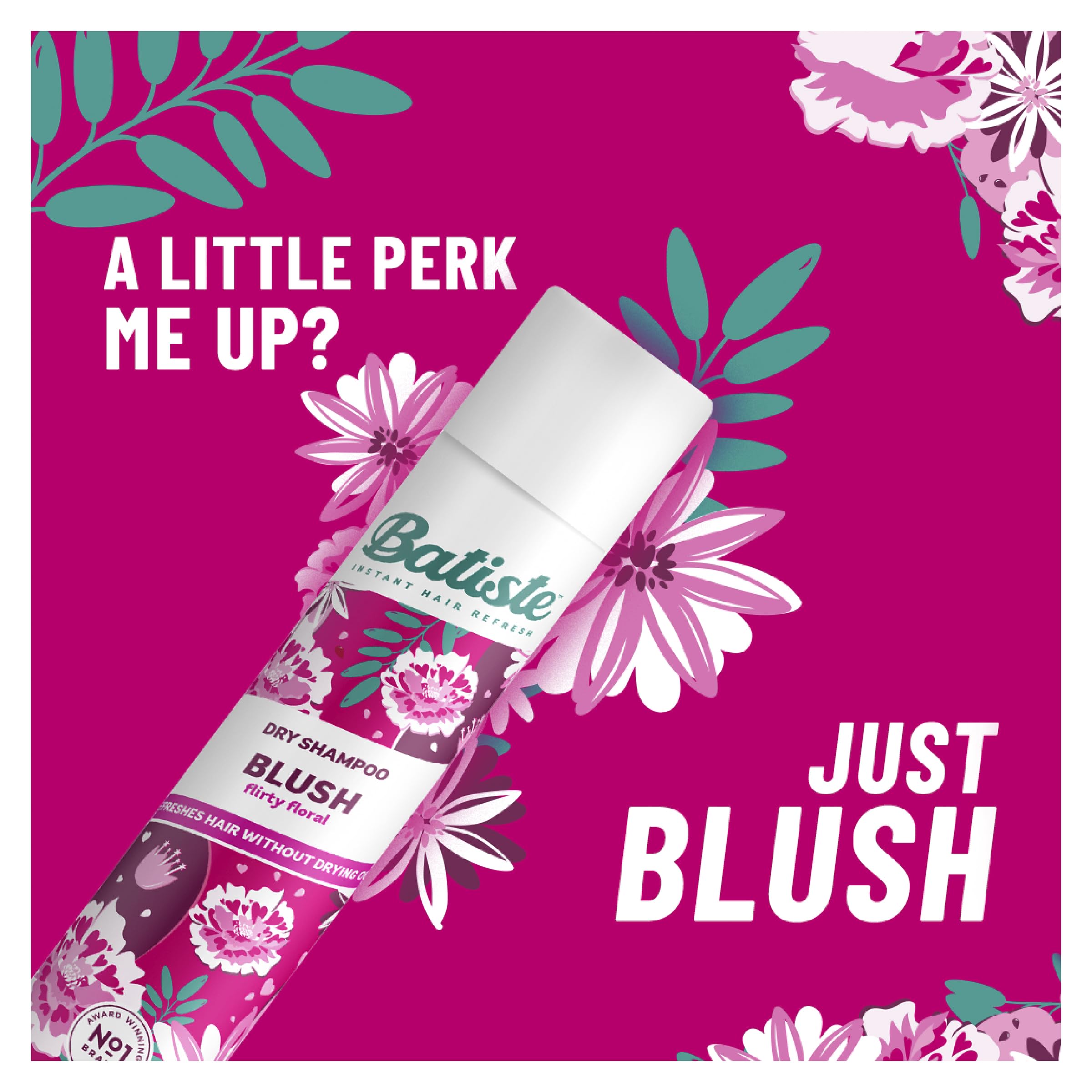 Batiste Dry Blush model hair showing lifted, airy texture after use.