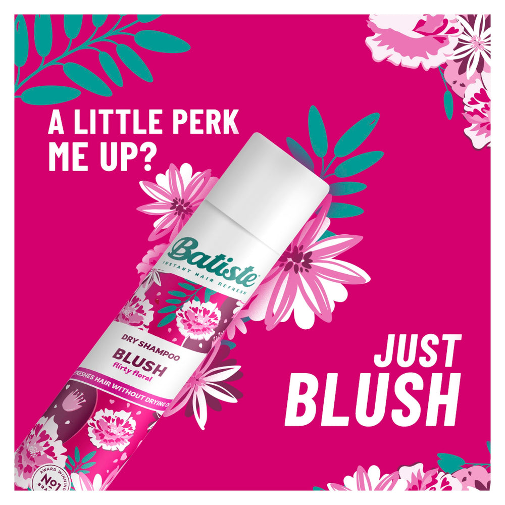 Batiste Dry Blush model hair showing lifted, airy texture after use.