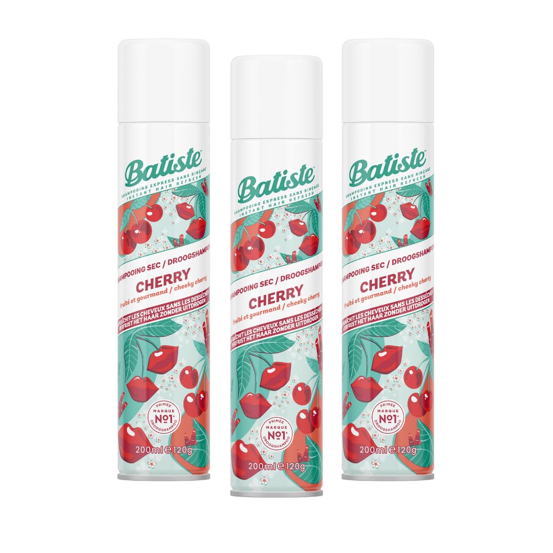 Batiste Dry Cherry bottle front view for instant hair refresh