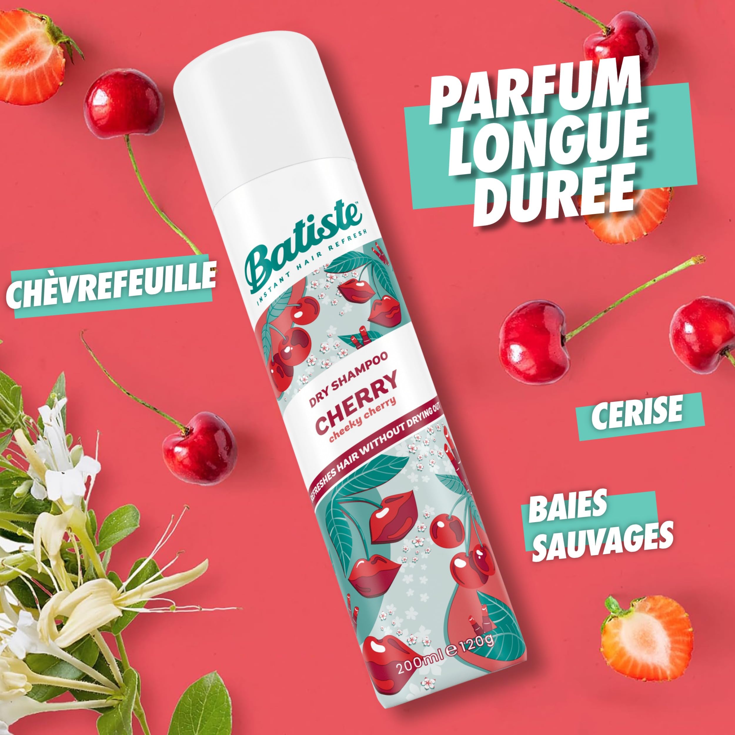 Batiste Dry Cherry bottle demonstrates overnight oil absorption and refresh