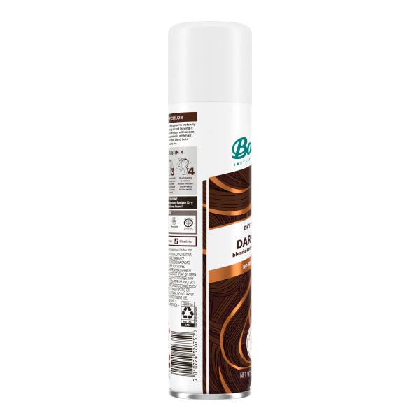 Model with revived, vibrant dark hair using Batiste Dry Divine Dark.