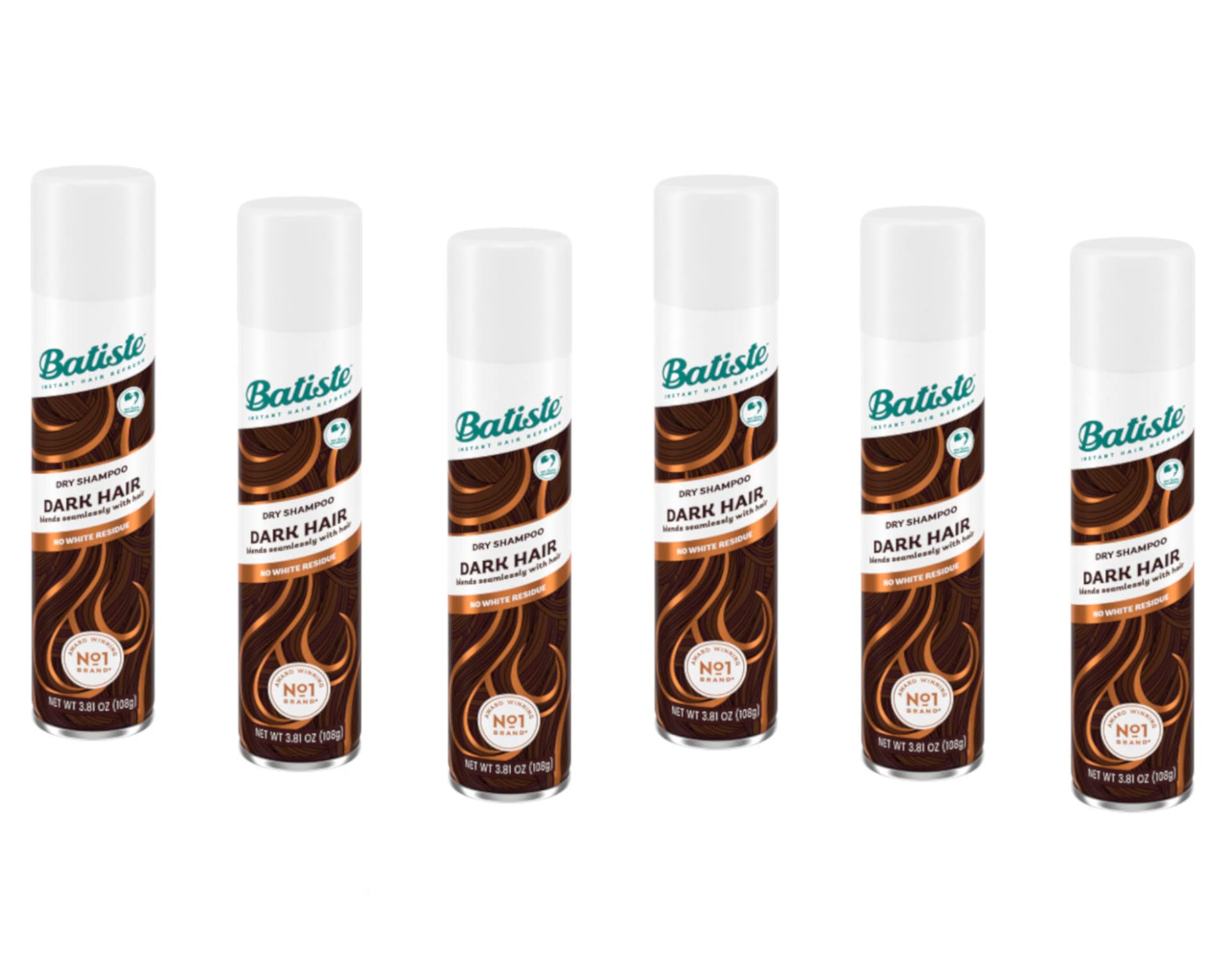Batiste Dry Divine Dark shampoo bottle front, dark-hair friendly refresh.