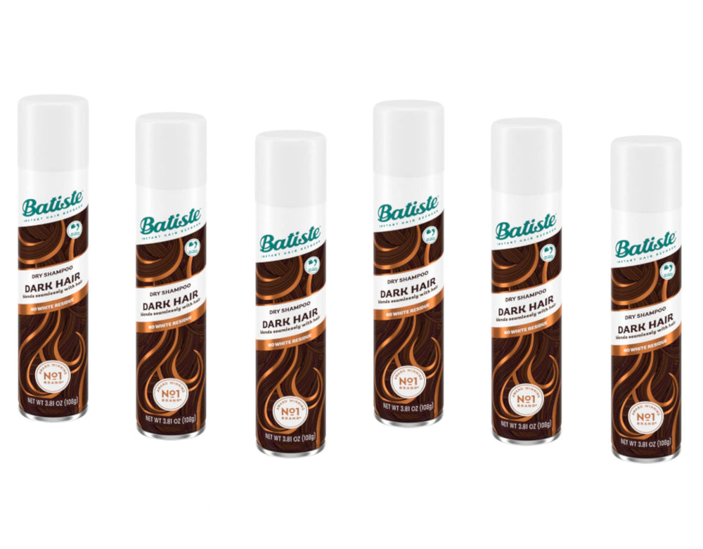 Batiste Dry Divine Dark shampoo bottle front, dark-hair friendly refresh.