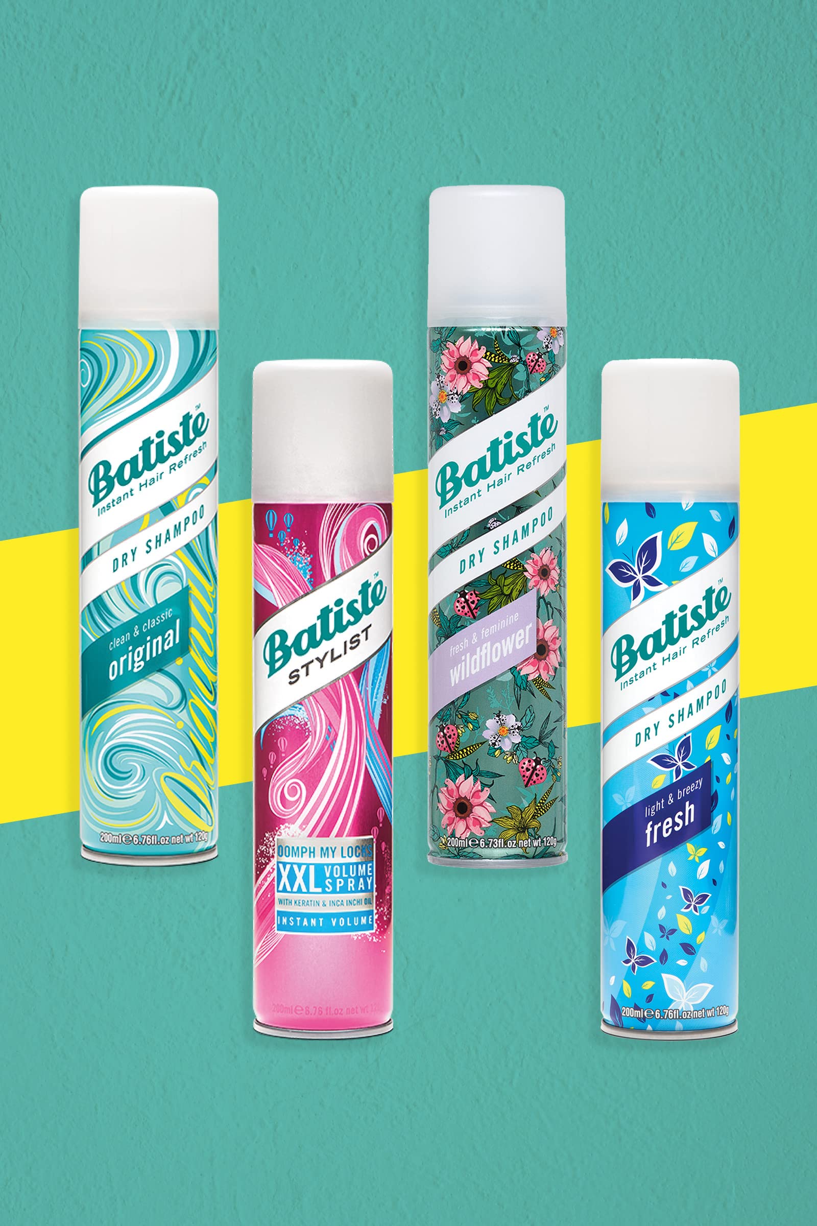 Batiste Dry Shampoo Bare spray delivers instant refresh between washes.