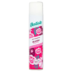 Batiste Dry Shampoo Blush bottle closeup for a quick refresh between washes.