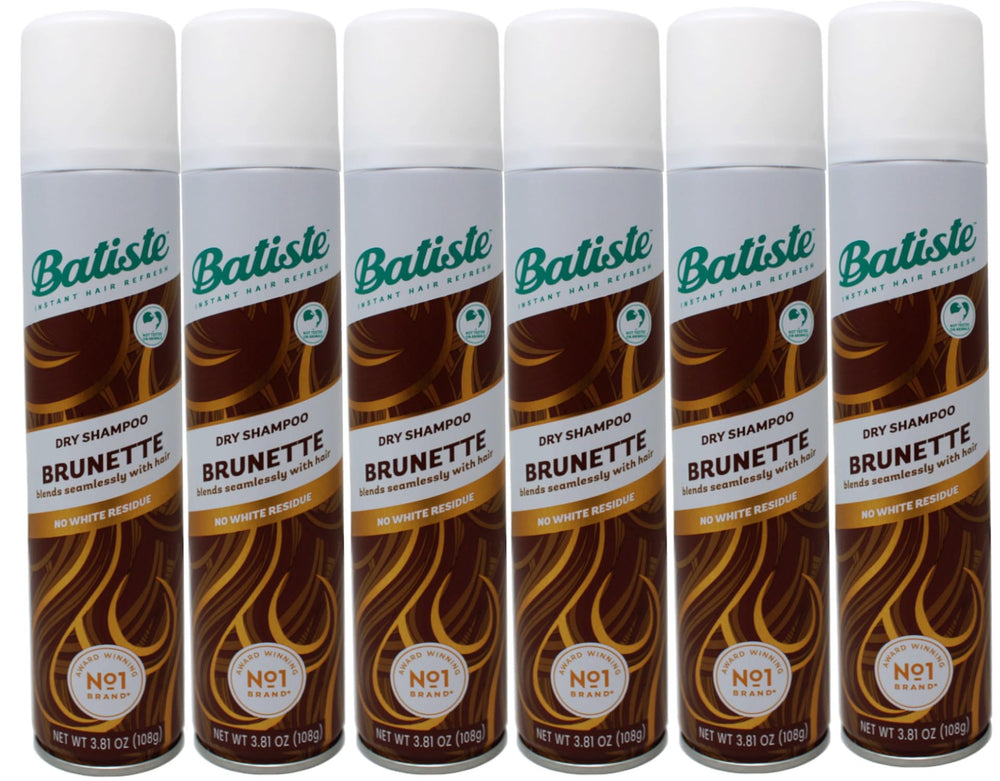 Batiste Dry Shampoo Brunette 6-Pack bottle front for quick refresh between washes