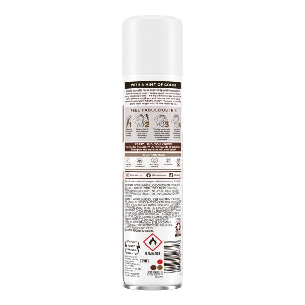 Batiste Dry Shampoo Brunette 6-Pack packaging highlights travel-friendly 6-pack set