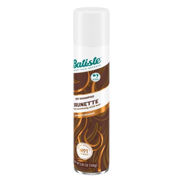 Batiste Dry Shampoo Brunette hair root refresh after workout for instant lift