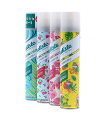 Batiste Dry Shampoo Cherry can with fruity scent for instant refresh.