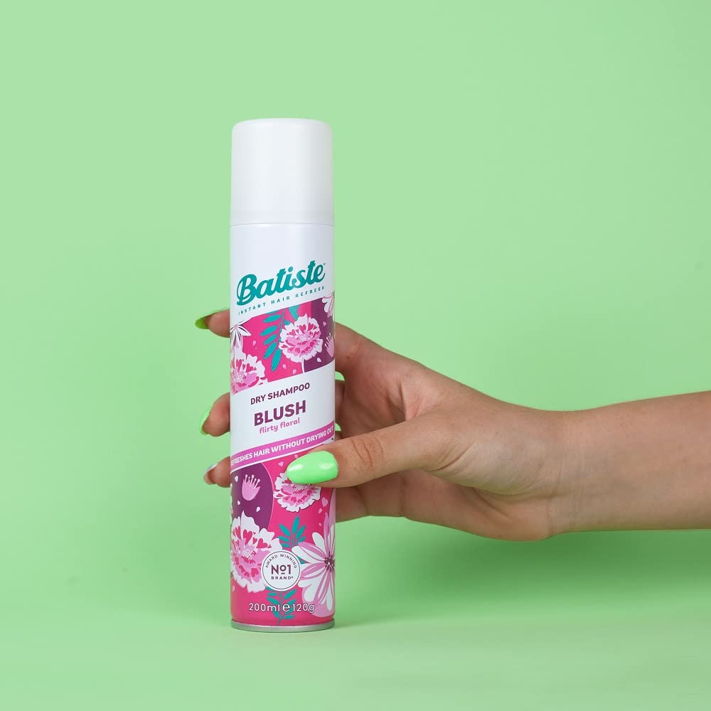 Compact tin for travel with Batiste Dry Shampoo Blush