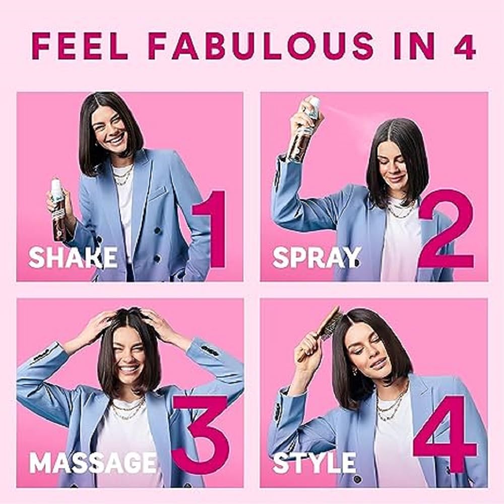 Batiste Dry Shampoo Dark & Deep Brown quick-refresh spray ideal for on-the-go styling.