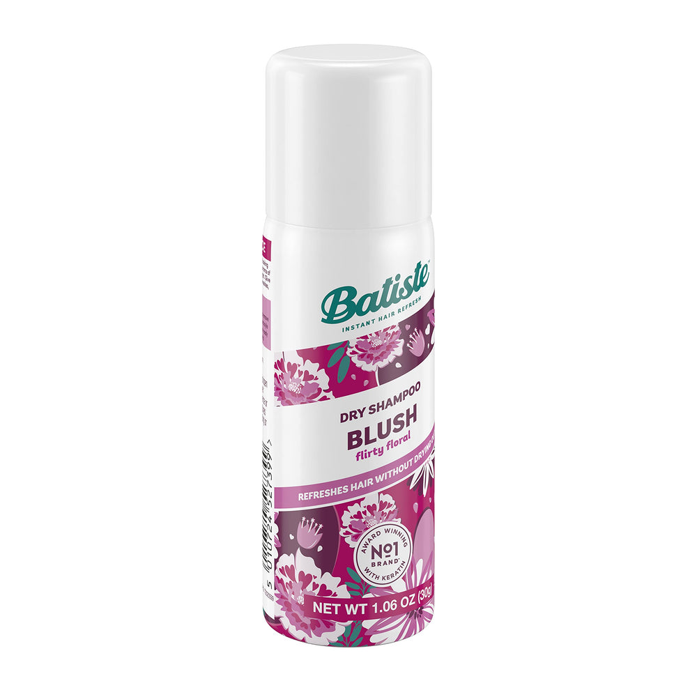 Batiste Floral & Fruity Blush lifestyle shot suggests a morning scent boost on the go.