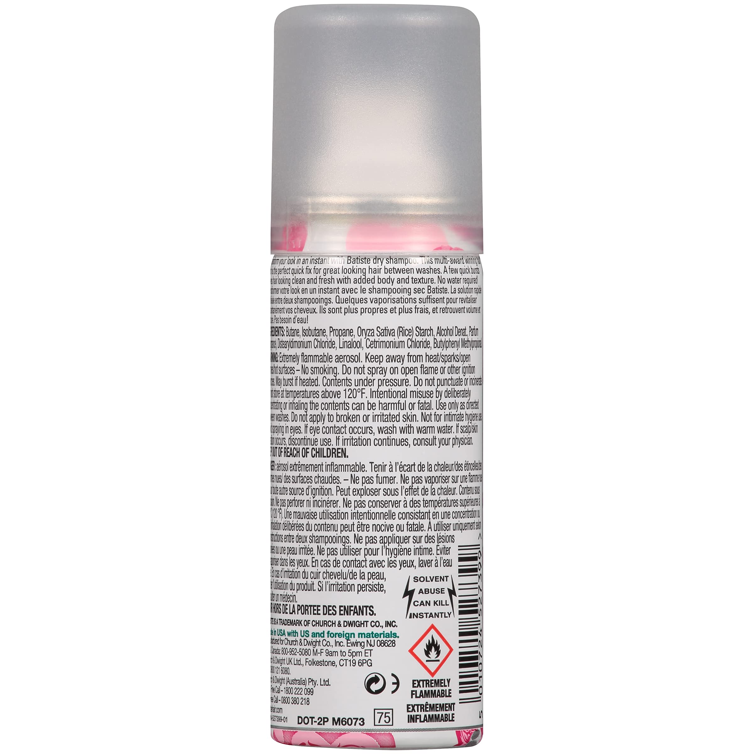 Batiste Floral & Fruity Blush pack of three cans offers convenient value.