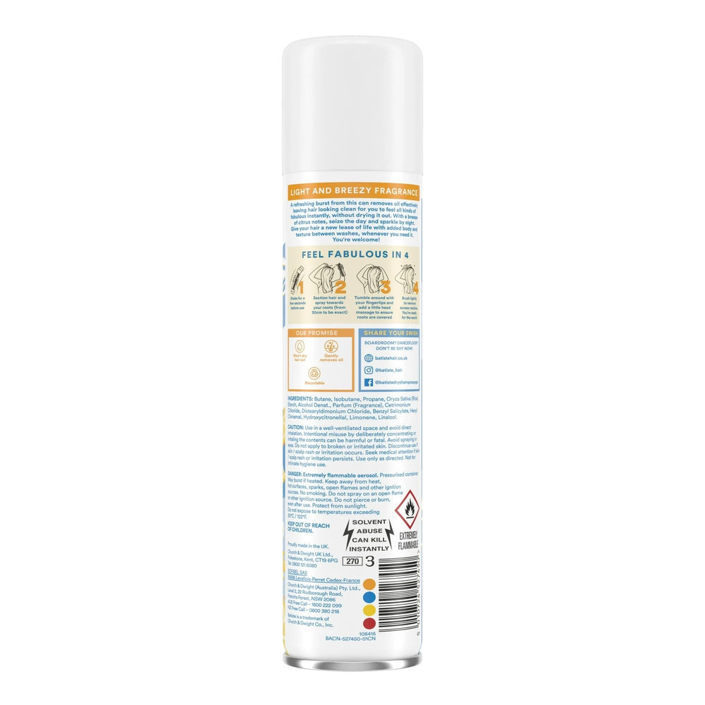 Batiste Dry Shampoo Fresh pack-6 box with 4.23 oz cans for on-the-go refresh.