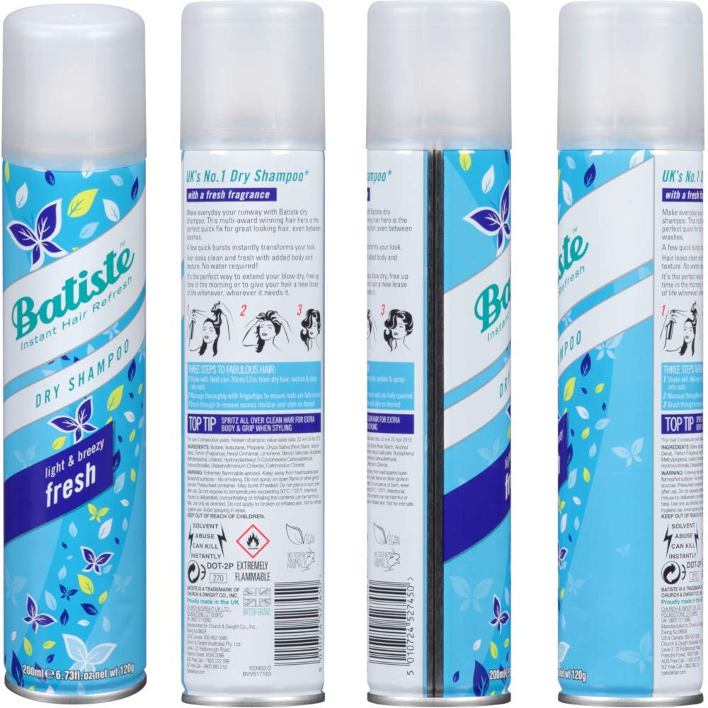 Batiste Dry Fresh 3-pack back-label view shows ingredients and value