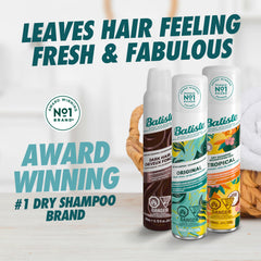 Batiste Dry Shampoo spray mist revives roots and boosts body