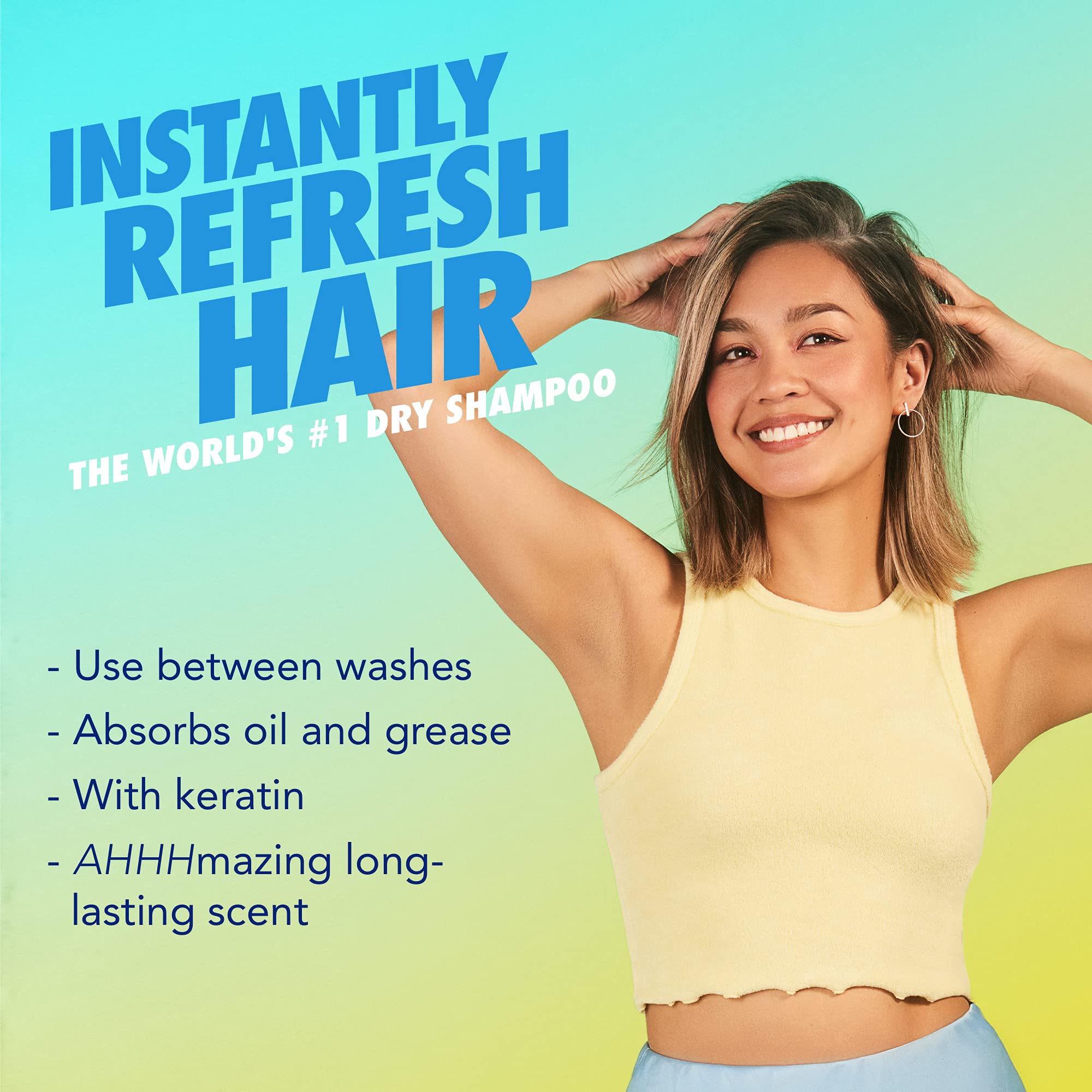 Batiste Fresh spray at roots for quick refresh between washes