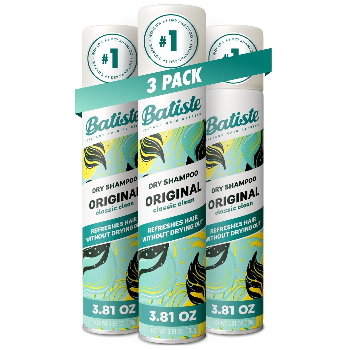 Batiste Original three-pack bottles offer quick refresh between washes
