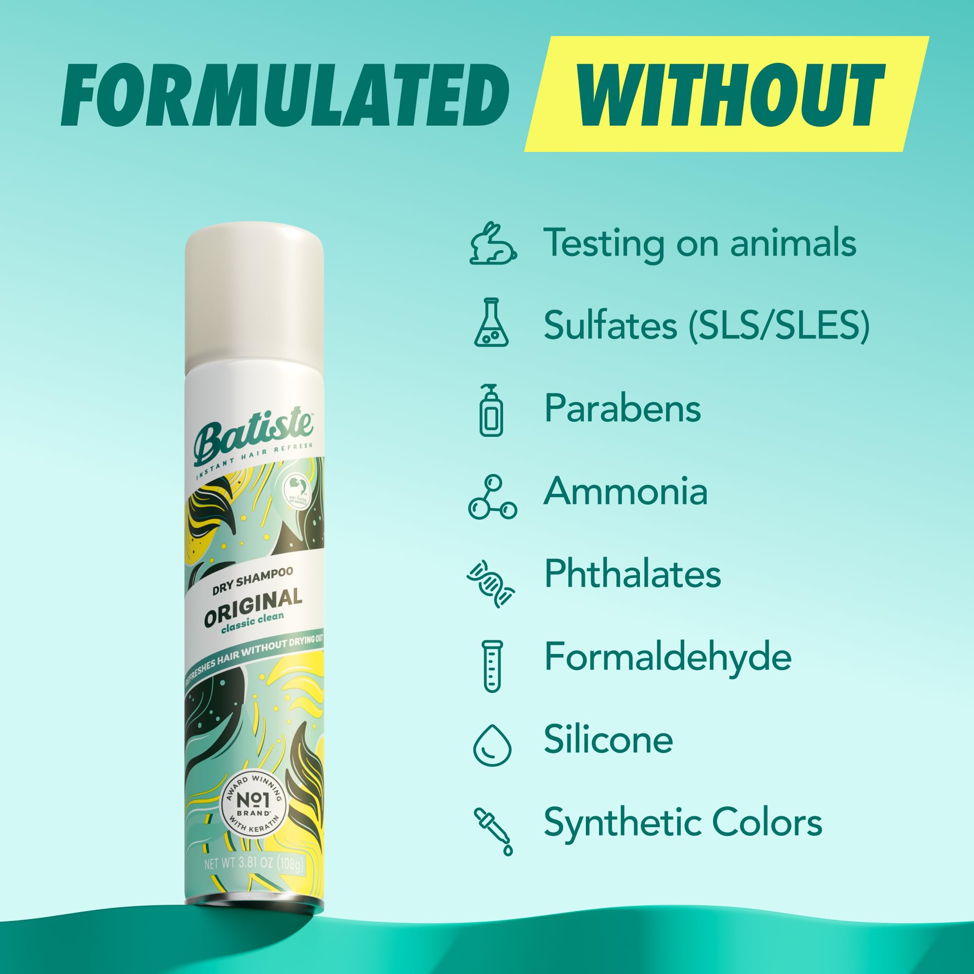 Batiste Original scent notes with rose and lily for everyday appeal
