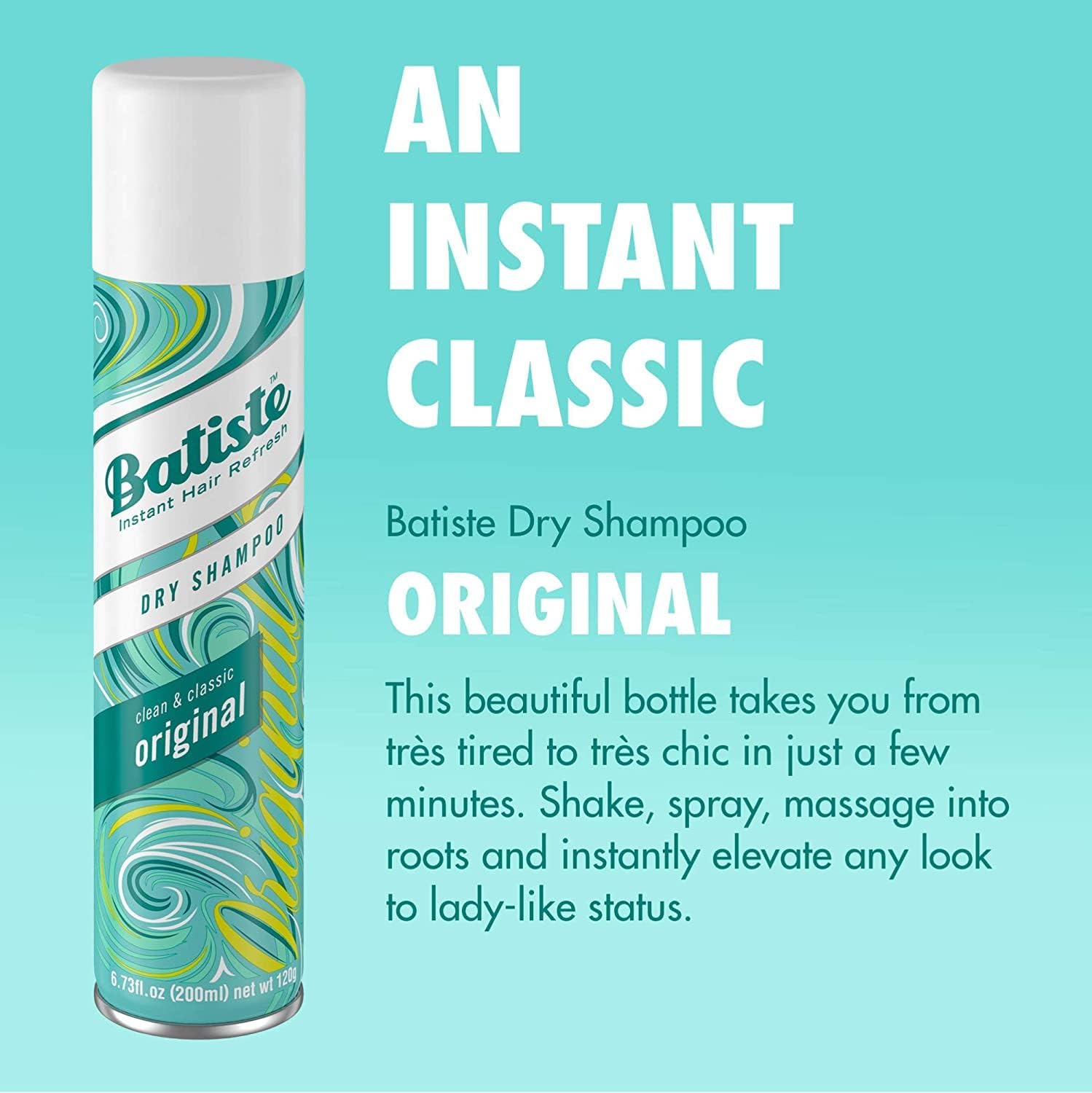 Batiste spray at roots showing oil absorption and added texture