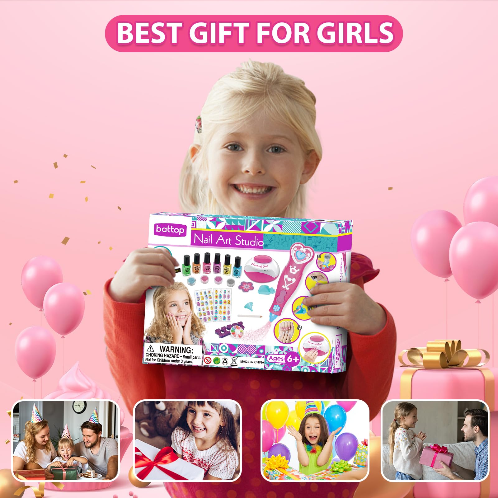 BATTOP electrostatic pen and powder create fun, colorful accents.