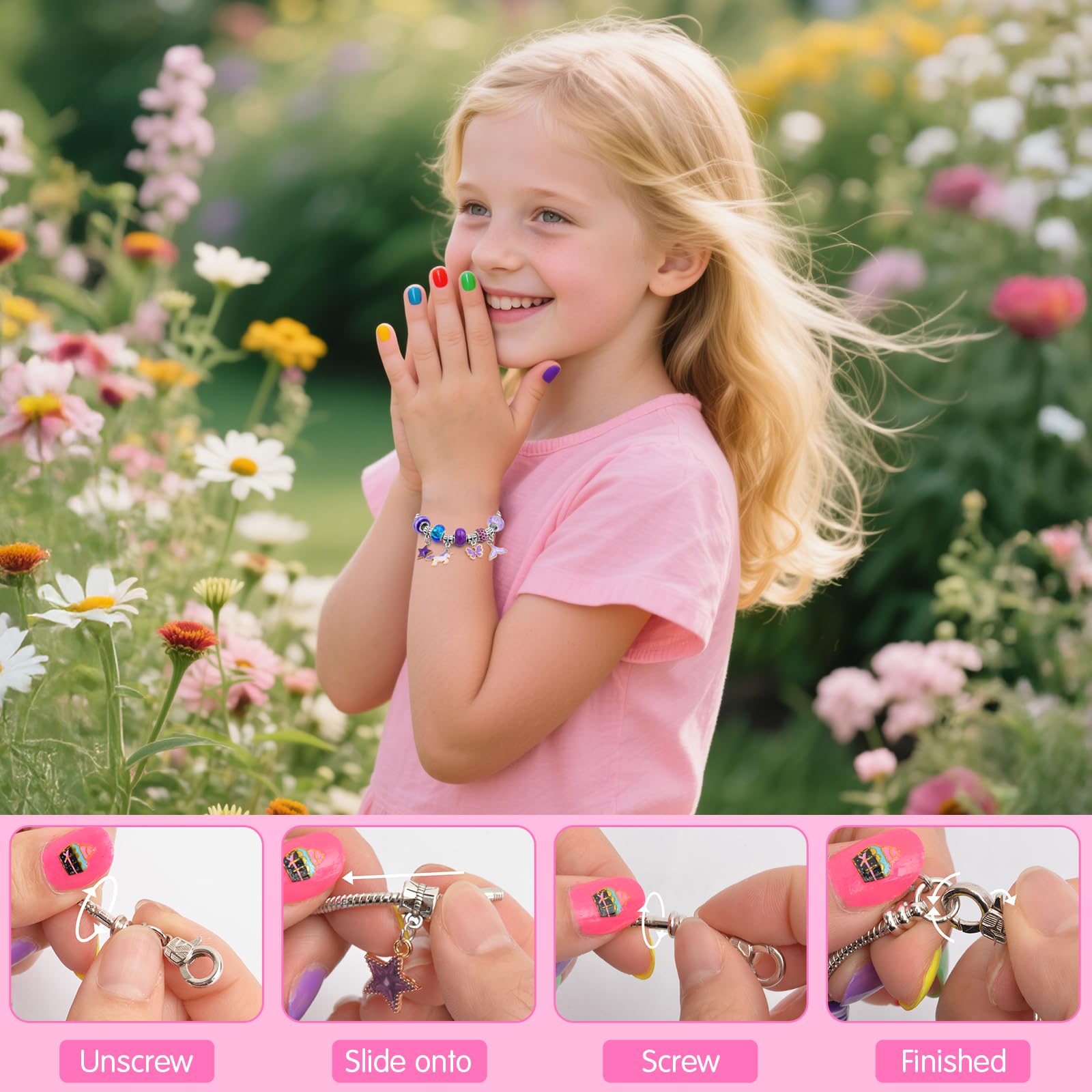 BATTOP gift idea bracelet and diamond ring for stylish set