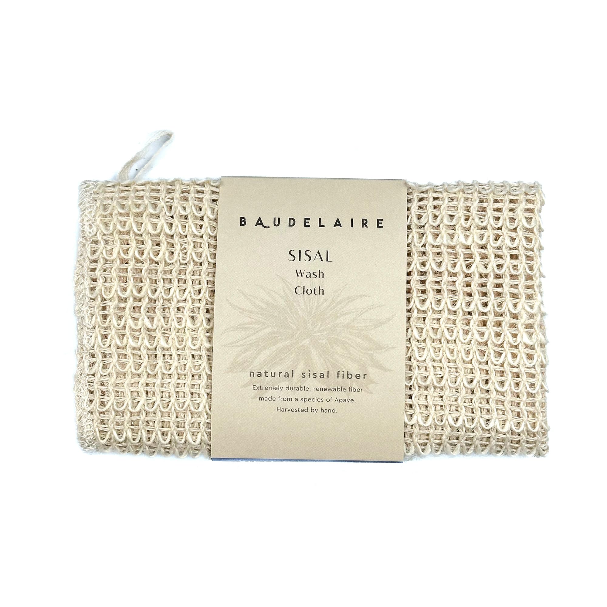 Baudelaire sisal wash cloth close-up showing gentle texture for everyday exfoliation