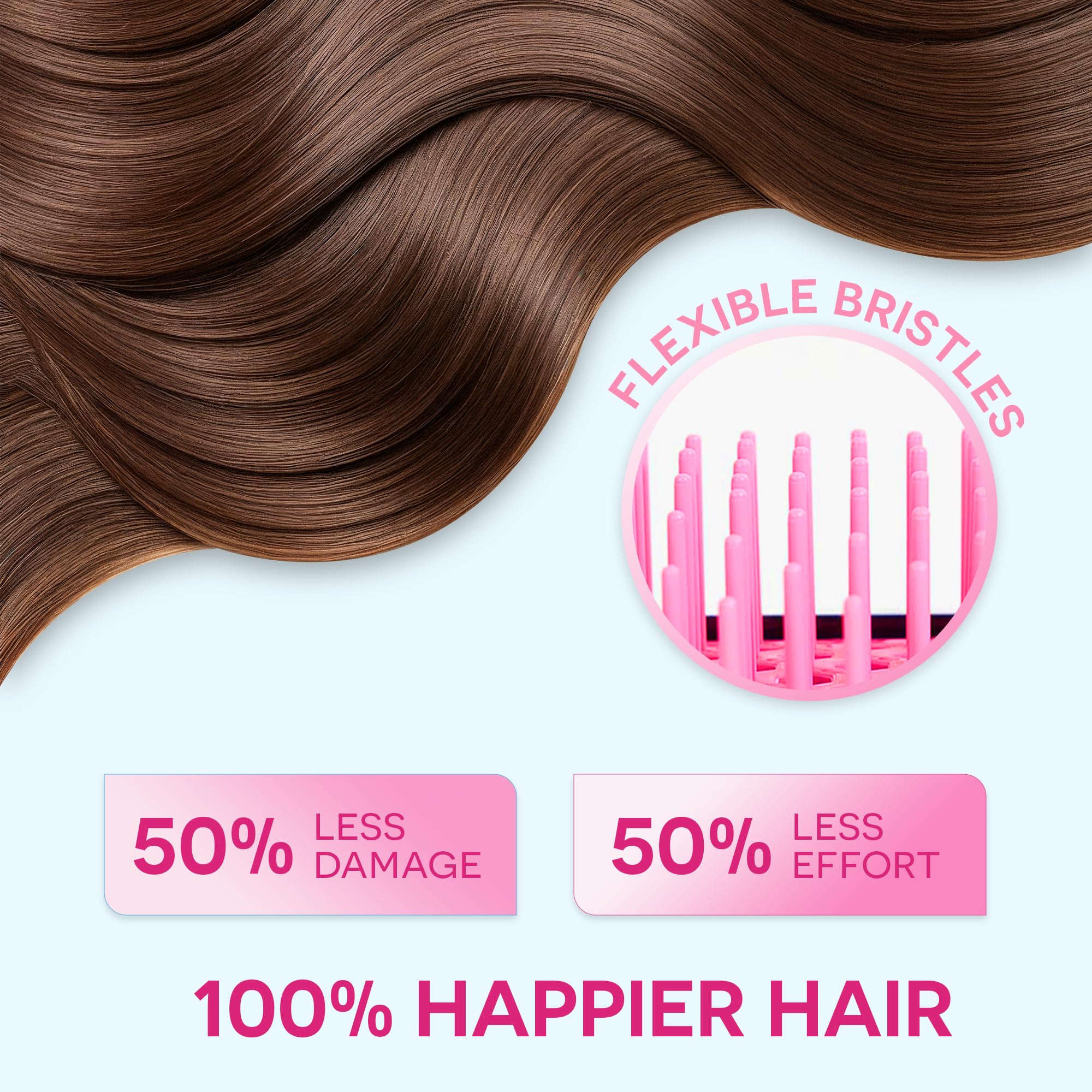 Bautero travel-ready detangler supports on-the-go styling.