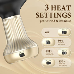 Bautia diffuser hair dryer demonstrates fast-drying power for quick blowouts.