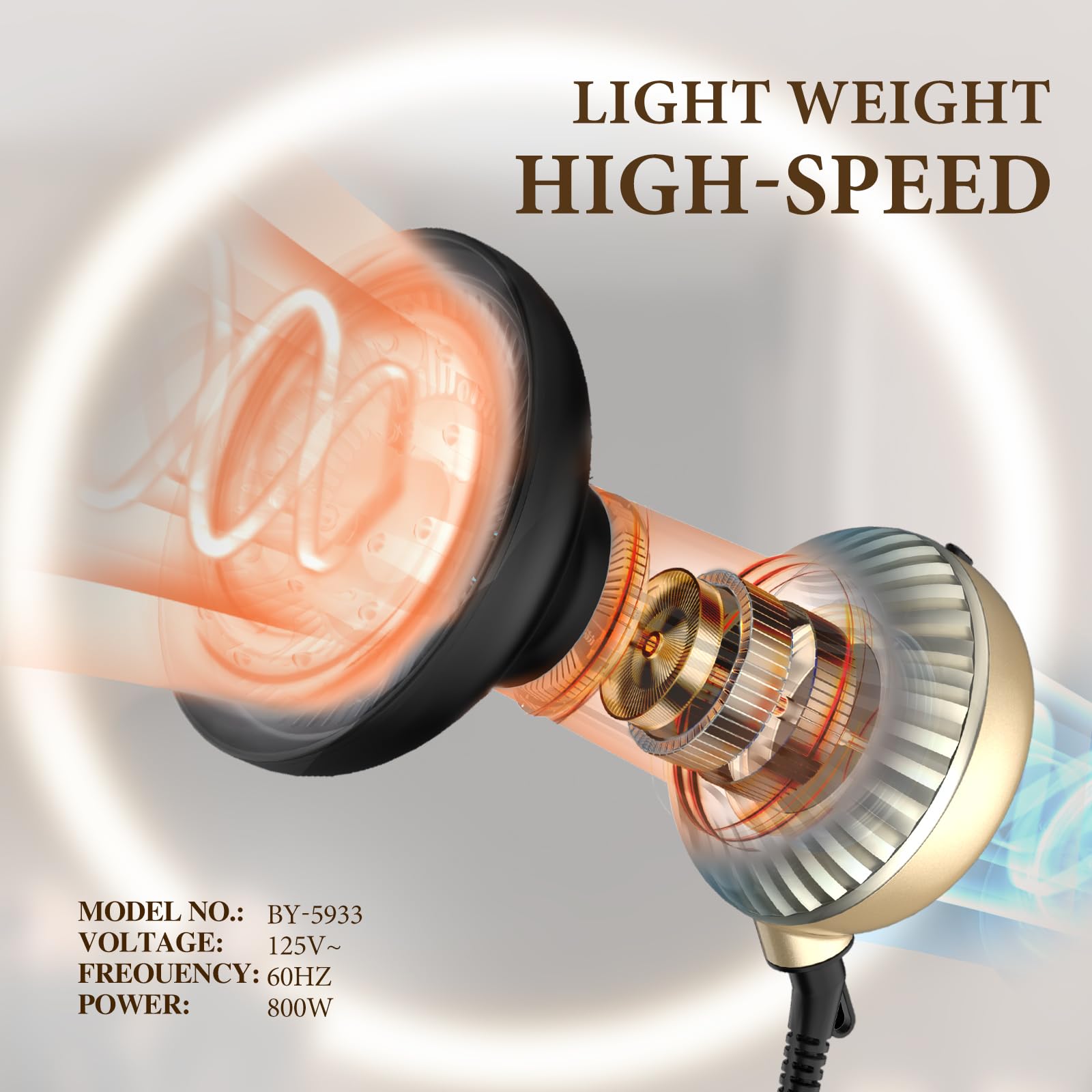 Bautia diffuser hair dryer highlights steady heat settings reducing frizz and shine.