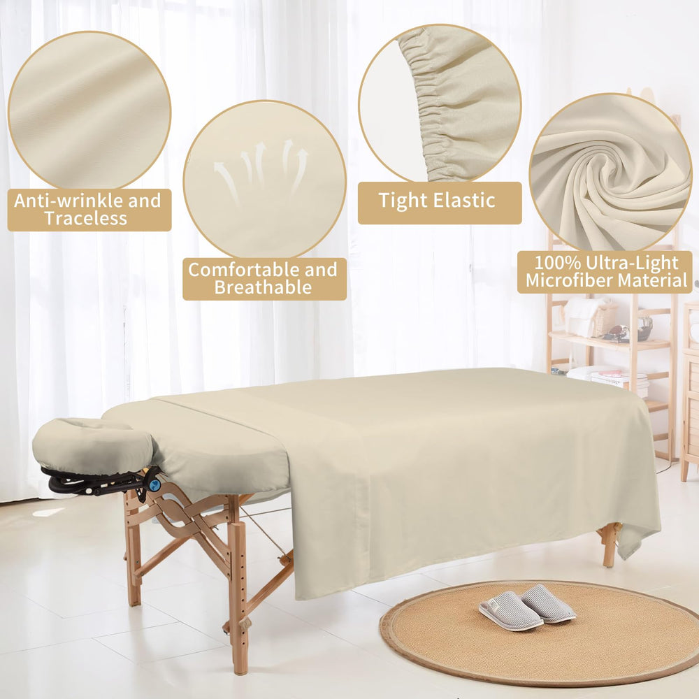Bavlesfuire beige face rest cover protects cushions and stays in place