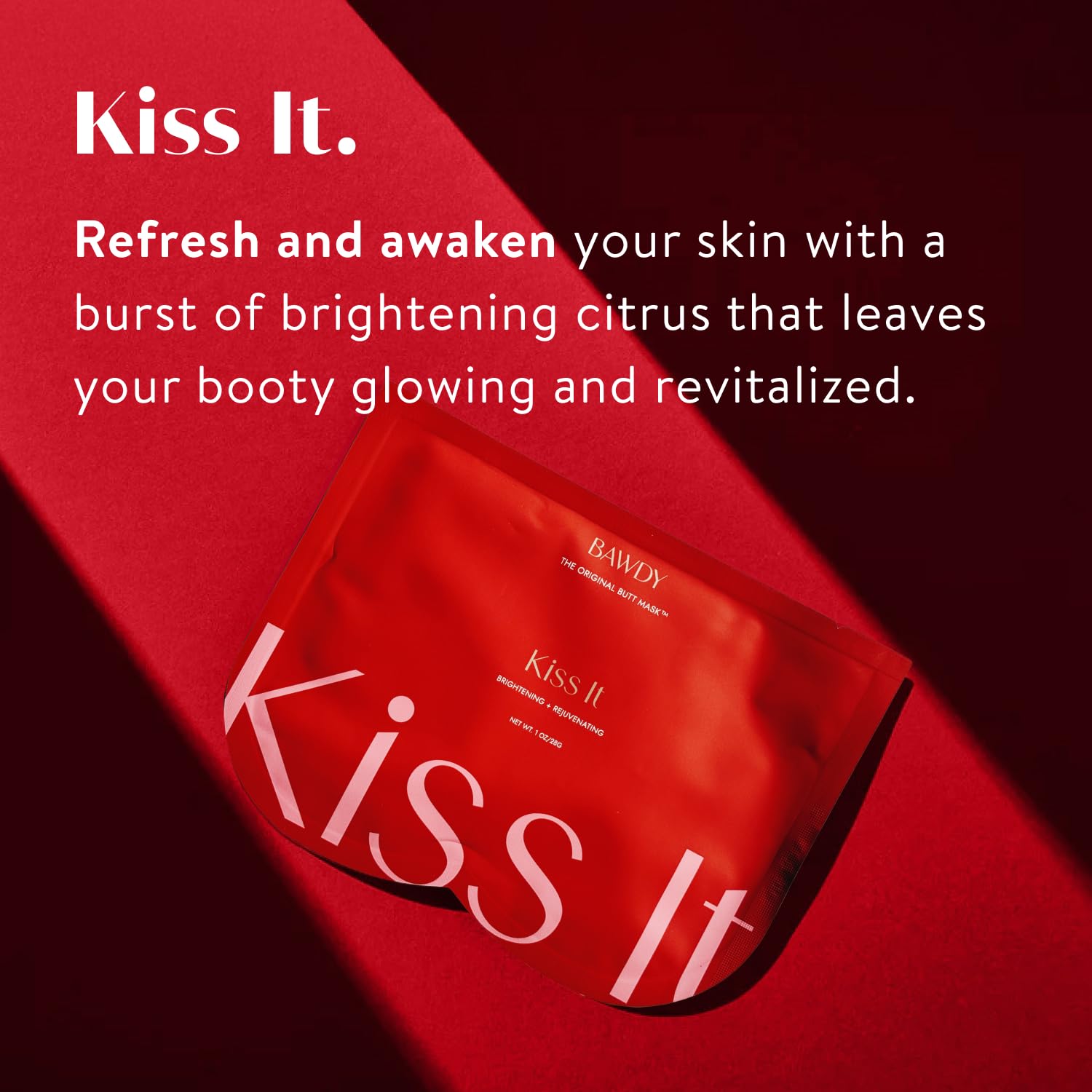 BAWDY Kiss It two-sheets butt mask ready for at-home brightening routine