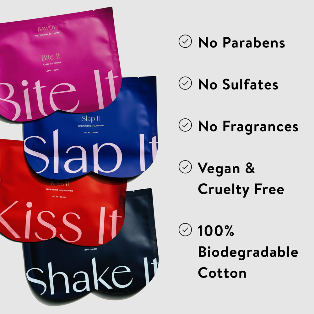 BAWDY Shake It vegan clean-beauty mask supports routine wellness.