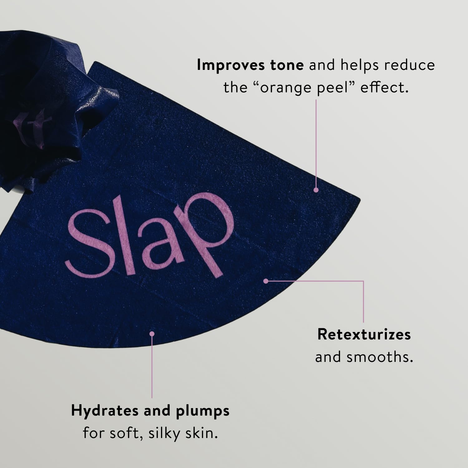 BAWDY Slap It mask on cheek demonstrating targeted retexturizing.