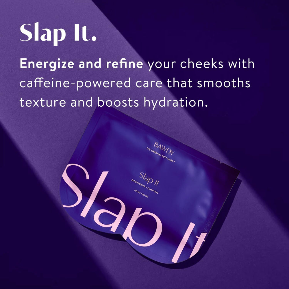 BAWDY Slap It mask sheets prepared for both cheeks.