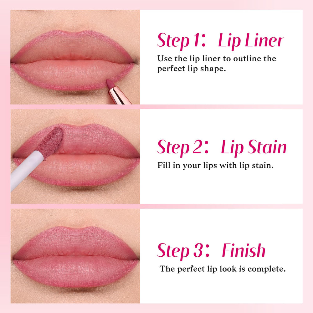 Bayfree 18-hour wear illustration shows color retention on lips.