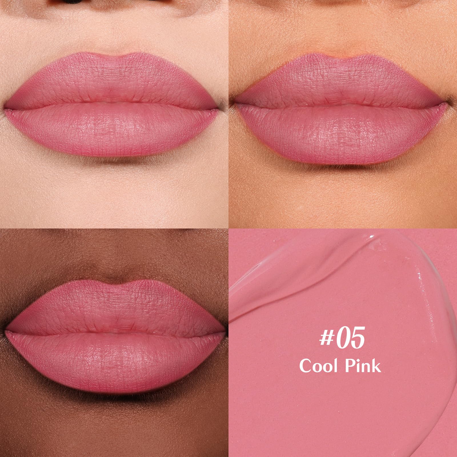 Bayfree lip swatches on skin show rich pigment payoff.