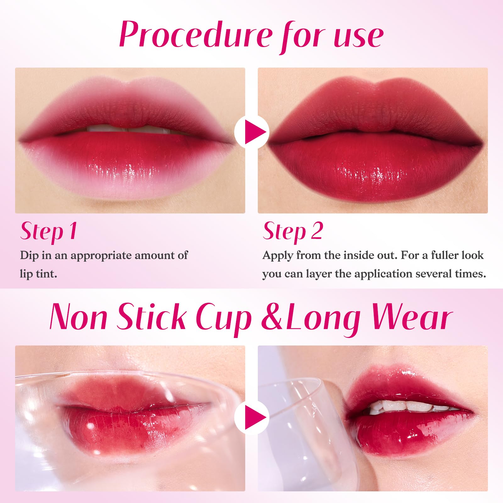 bayfree lip tint fruit-land shades close-up ideal for lips and cheeks