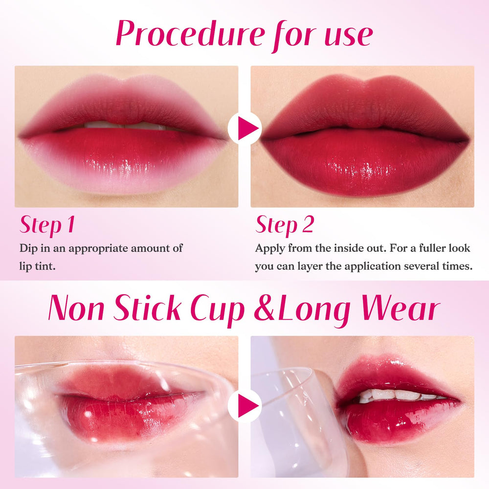 bayfree lip tint fruit-land shades close-up ideal for lips and cheeks