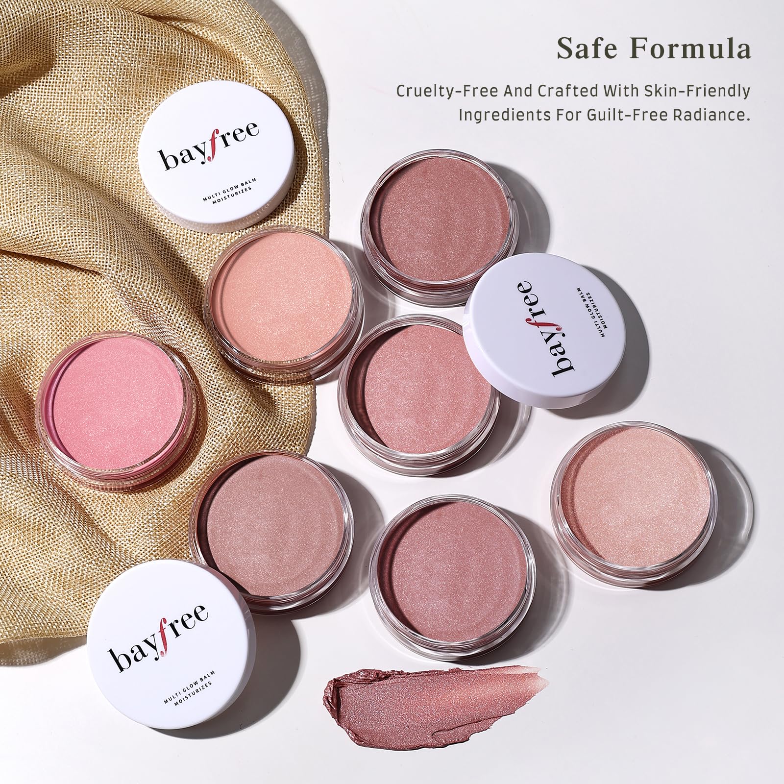 bayfree Multi Glow Balm buildable color for cheeks and lips