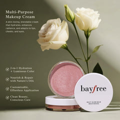 Bayfree Multi Glow Balm cheek blend demonstrates buildable color